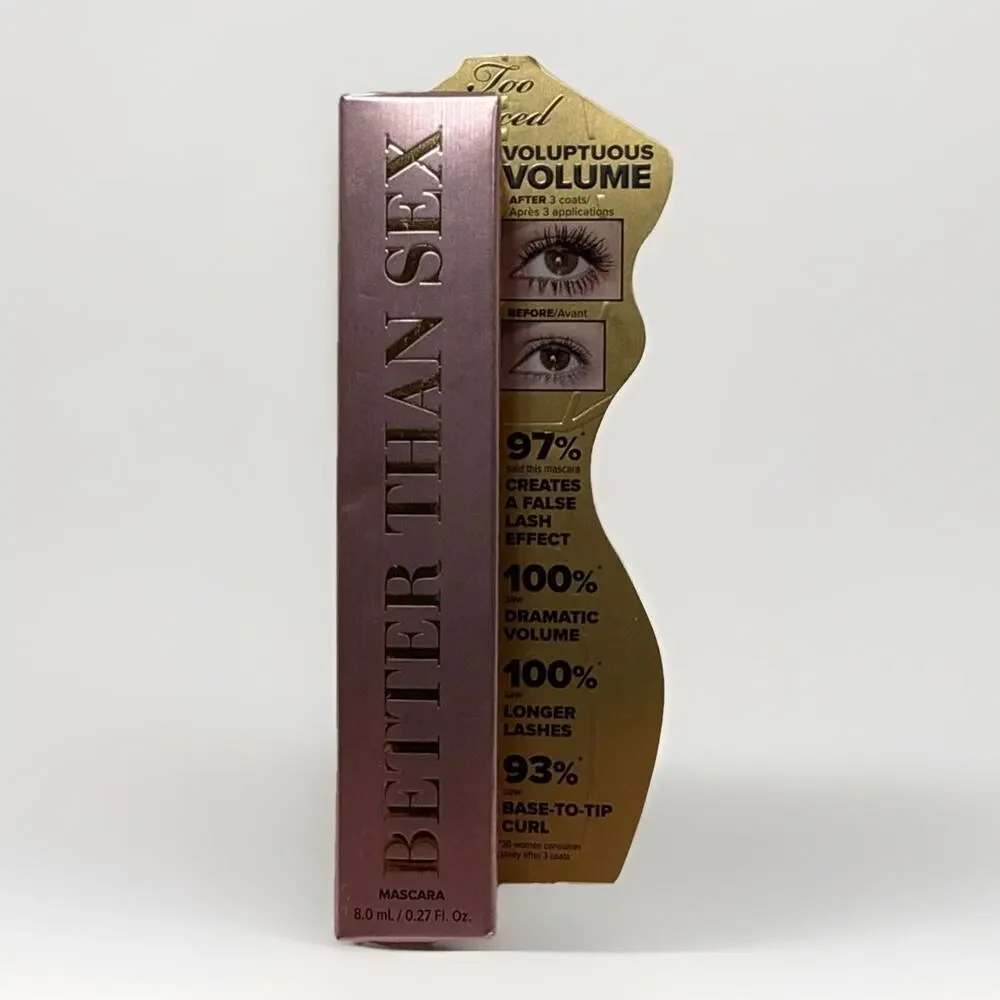 Too Faced Better Than Sex Volumizing Mascara Black - 0.27 oz (Full Size) - NIB